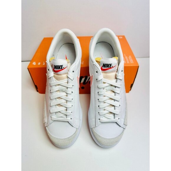 Size 10 - Nike Blazer Low Platform White Pink DJ0292-103 Wms Shoes - Picture 6 of 7